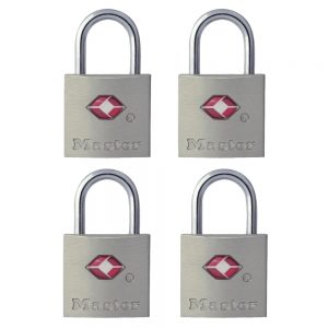 Master Lock 4683Q TSA travel padlocks four pack.